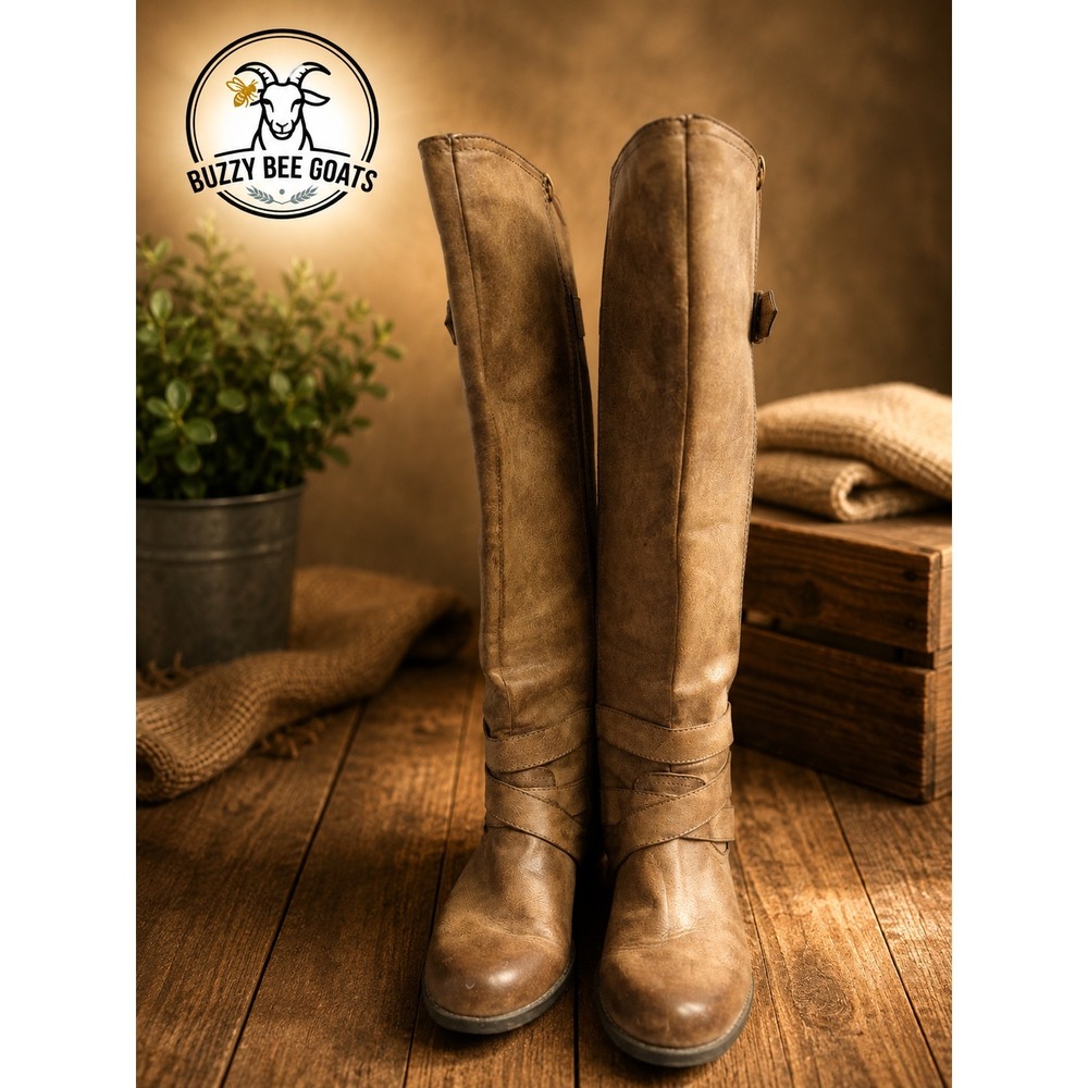 ZARA KNEE HIGH RIDING BOOTS WOMENS SIZE 8.5 TAN FASHION TALL BOOTS